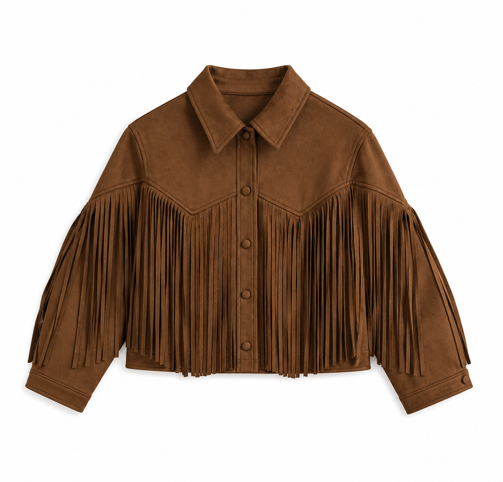 Brown Suede Fringe Jacket