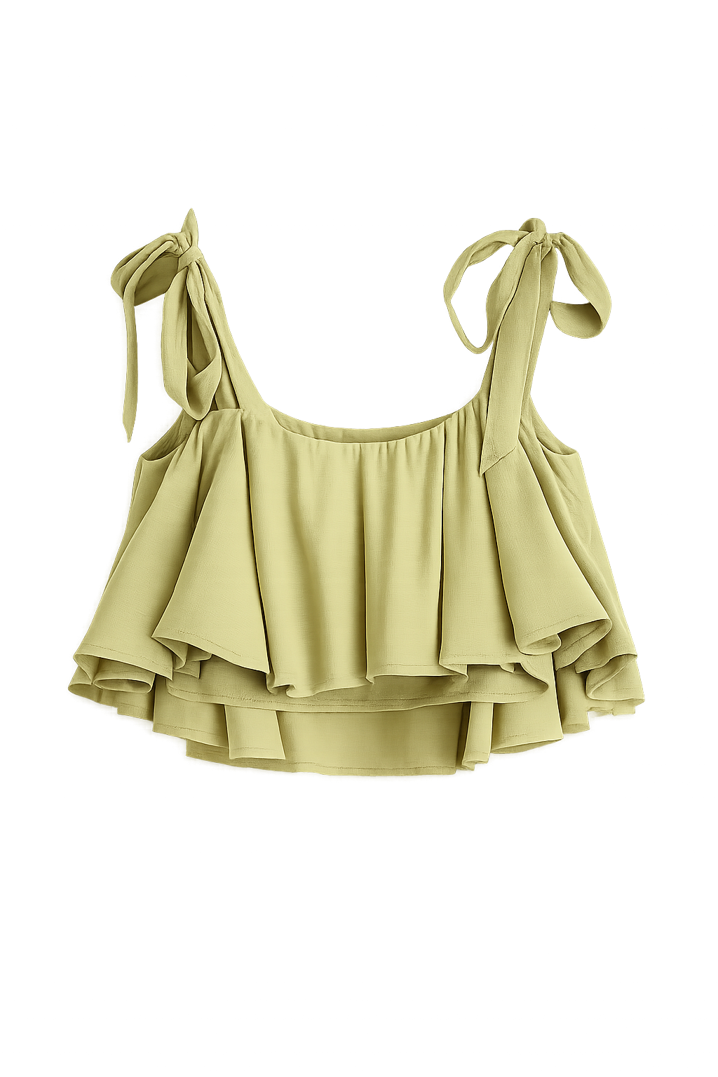 Timeless Linen Set - Structured Shorts & Ruffle Tie Top