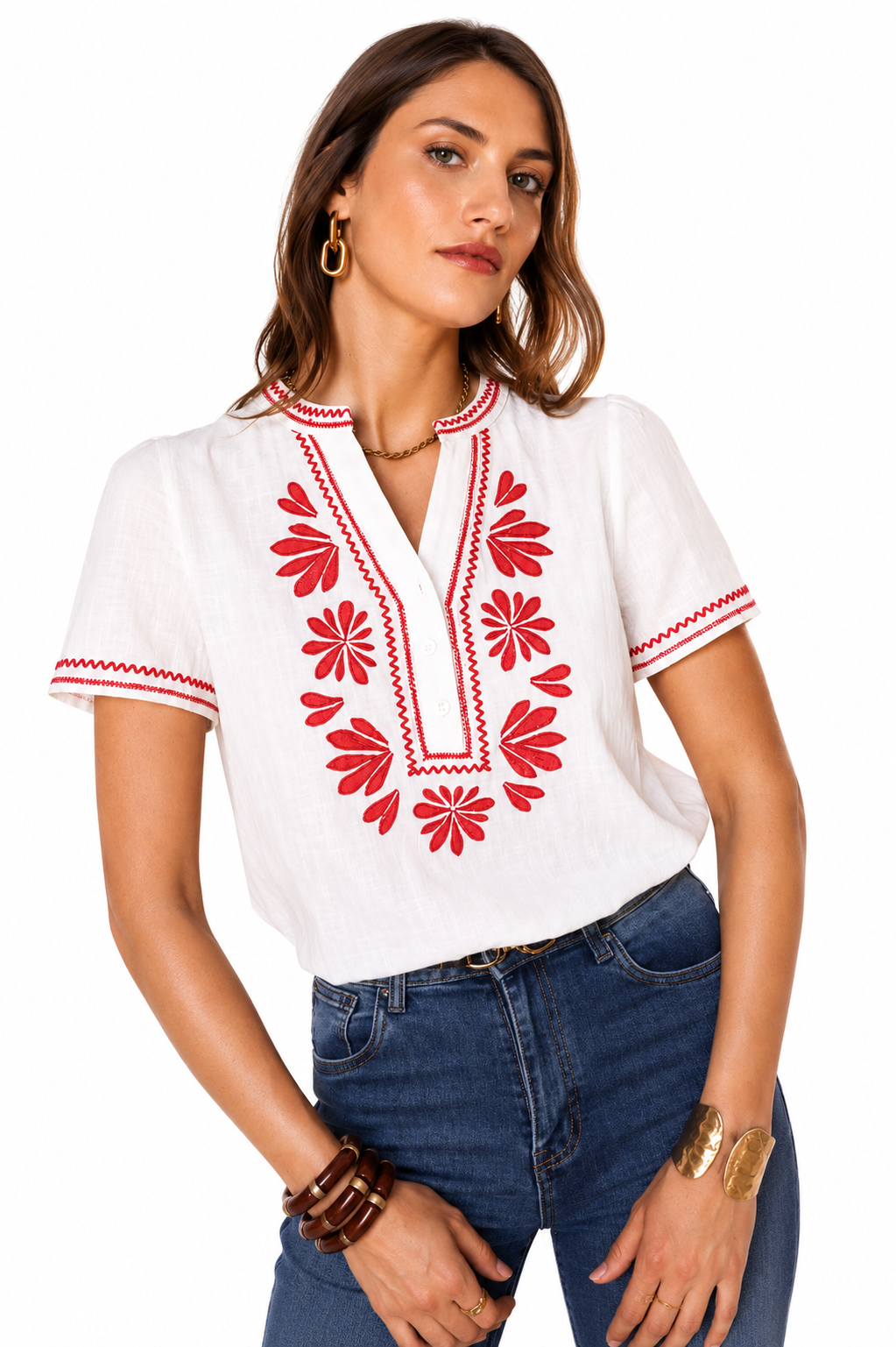 Embroidered Statement Blouse