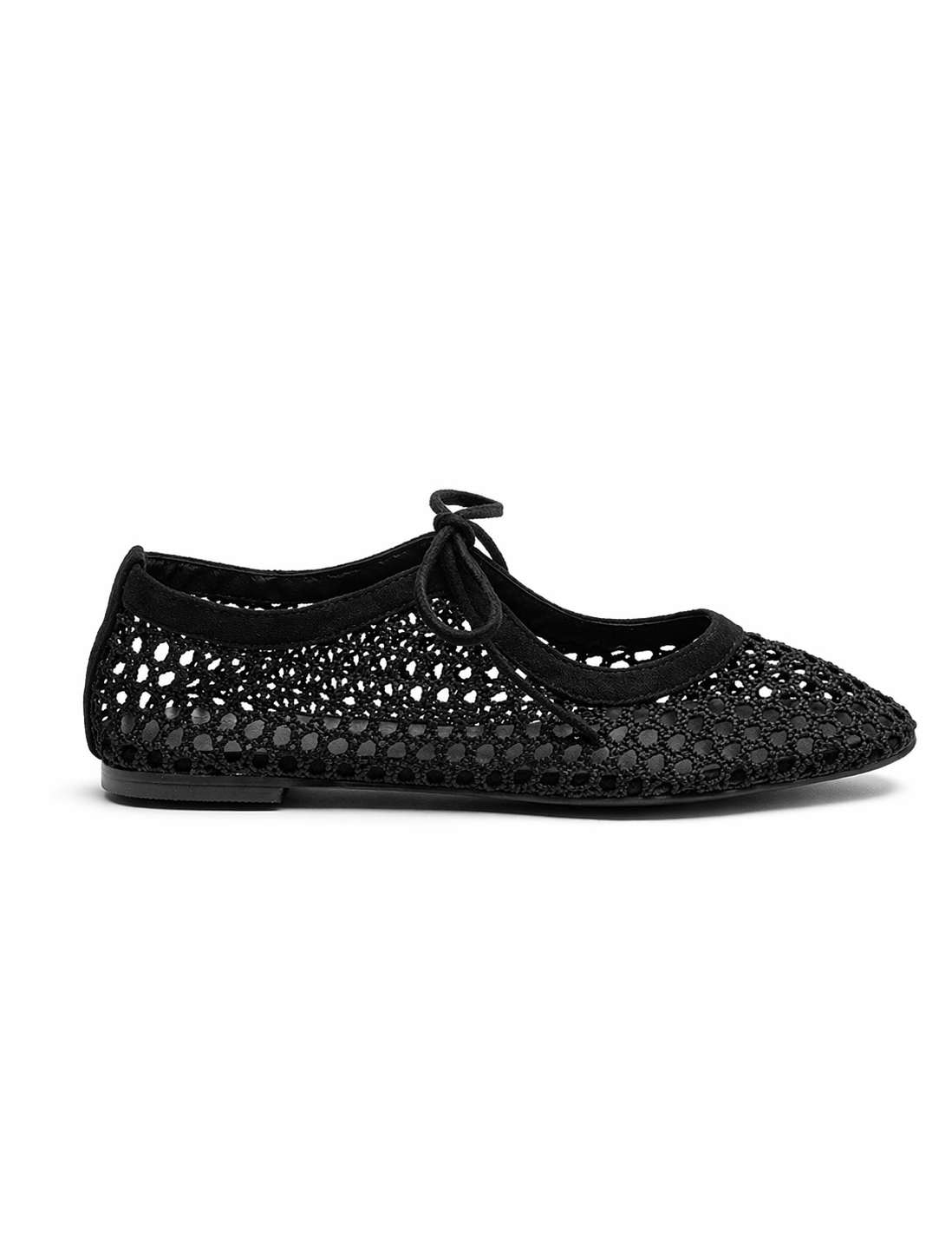 Mesh Ballet Flats - Black
