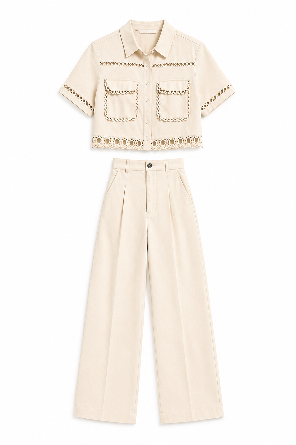Crochet Detail Two- Piece Set
