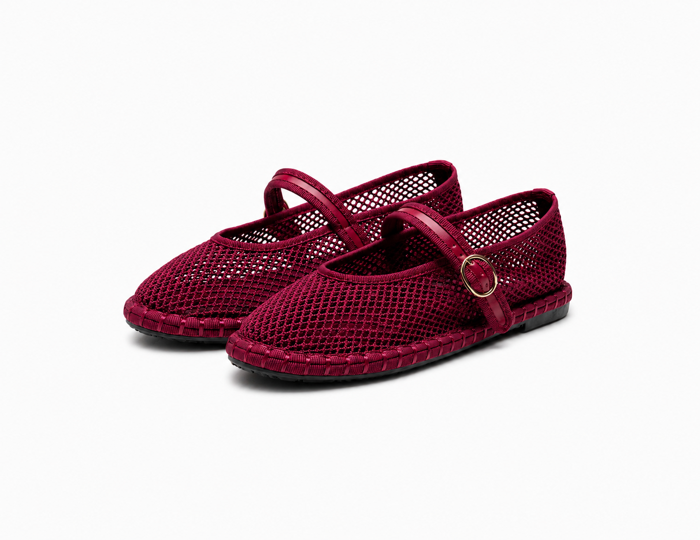 Mesh Mary Jane Flats