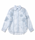 Sheer Embroidered Floral Shirt