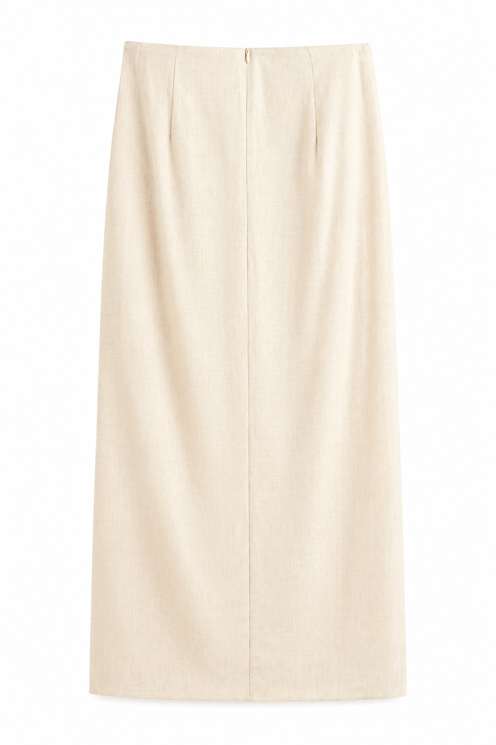 MIXED LINEN PEARL-EMBELLISHED MIDI SKIRT AND TOP SET
