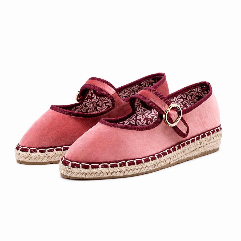 Mary Jane Espadrille - Velvet Rose