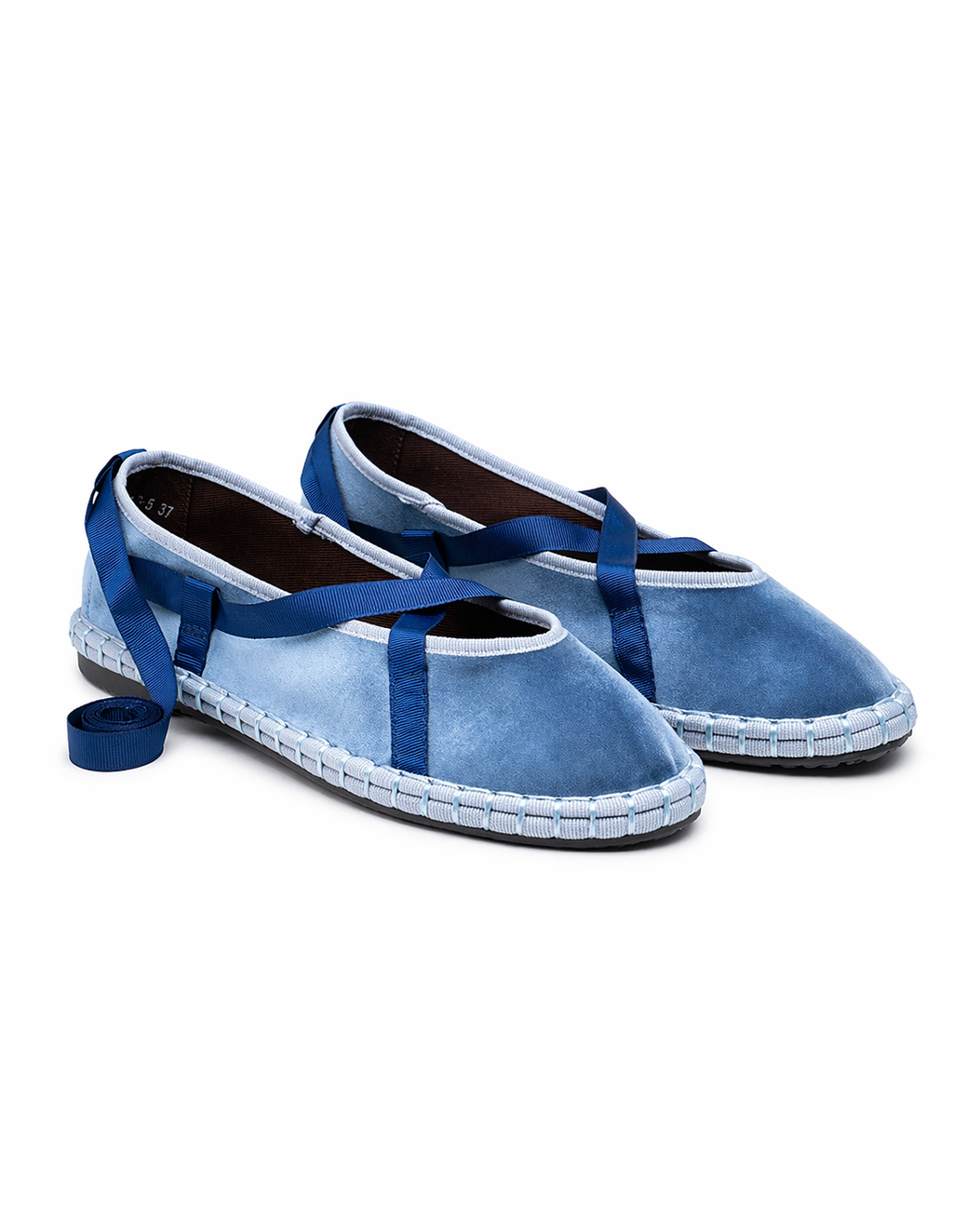Blue Ballet Flats