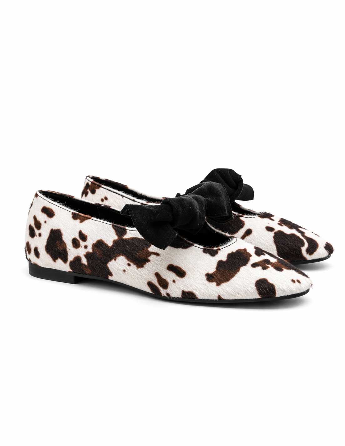 Cow Print Ballet Flats