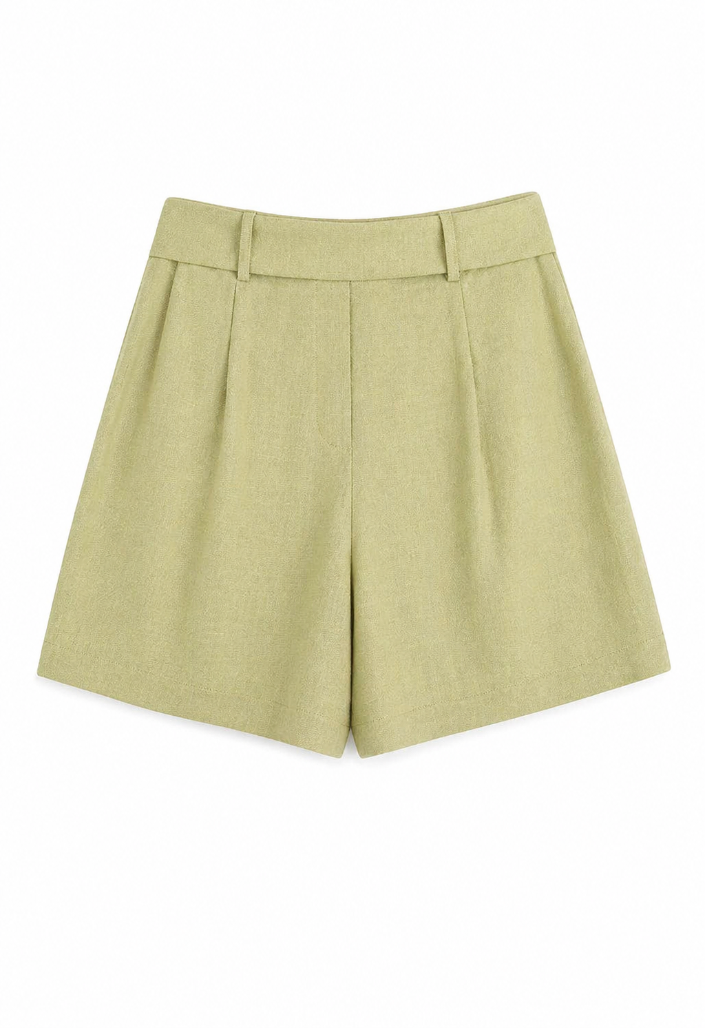 Timeless Linen Set - Structured Shorts & Ruffle Tie Top