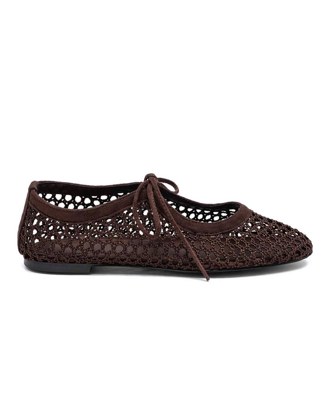 Mesh Ballet Flats - Chocolate
