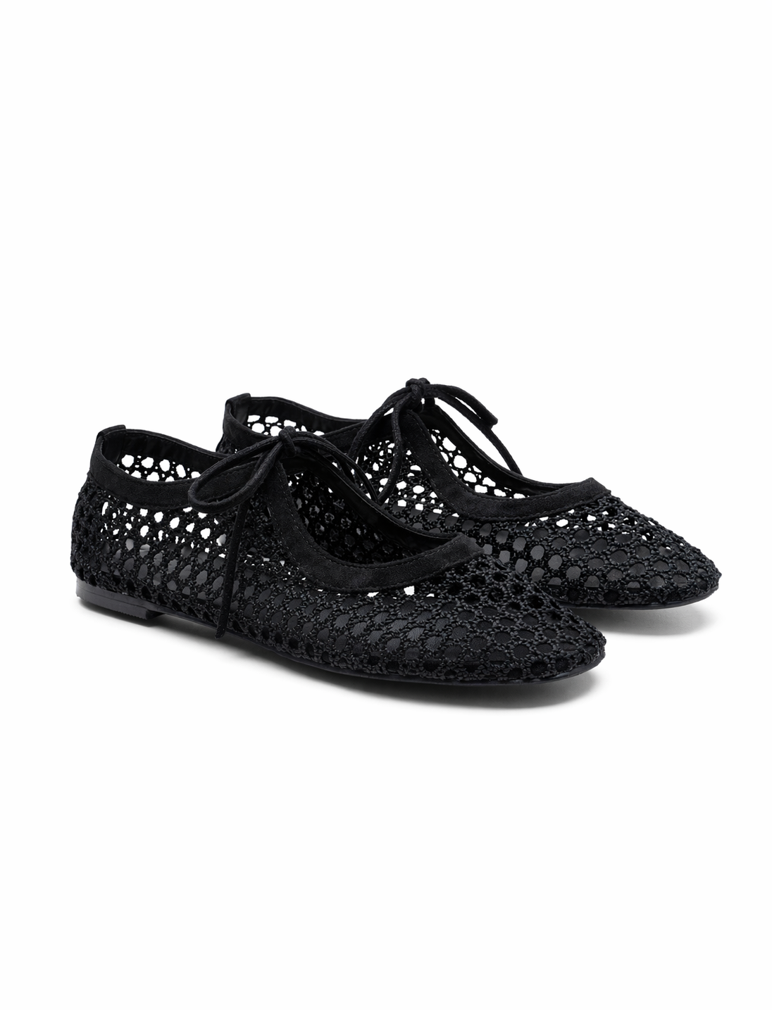 Mesh Ballet Flats - Black