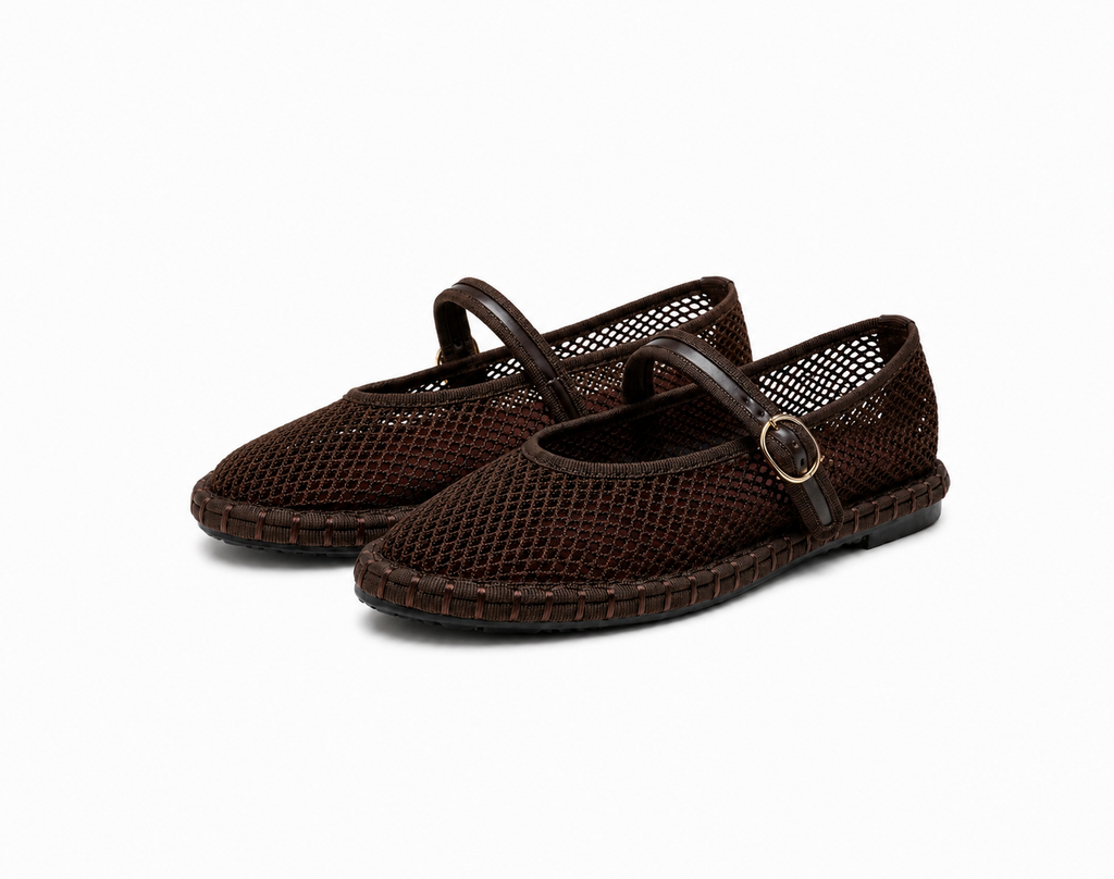 Mesh Mary Jane Flats