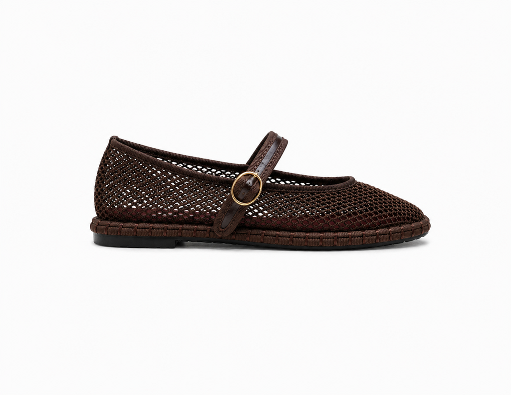 Mesh Mary Jane Flats
