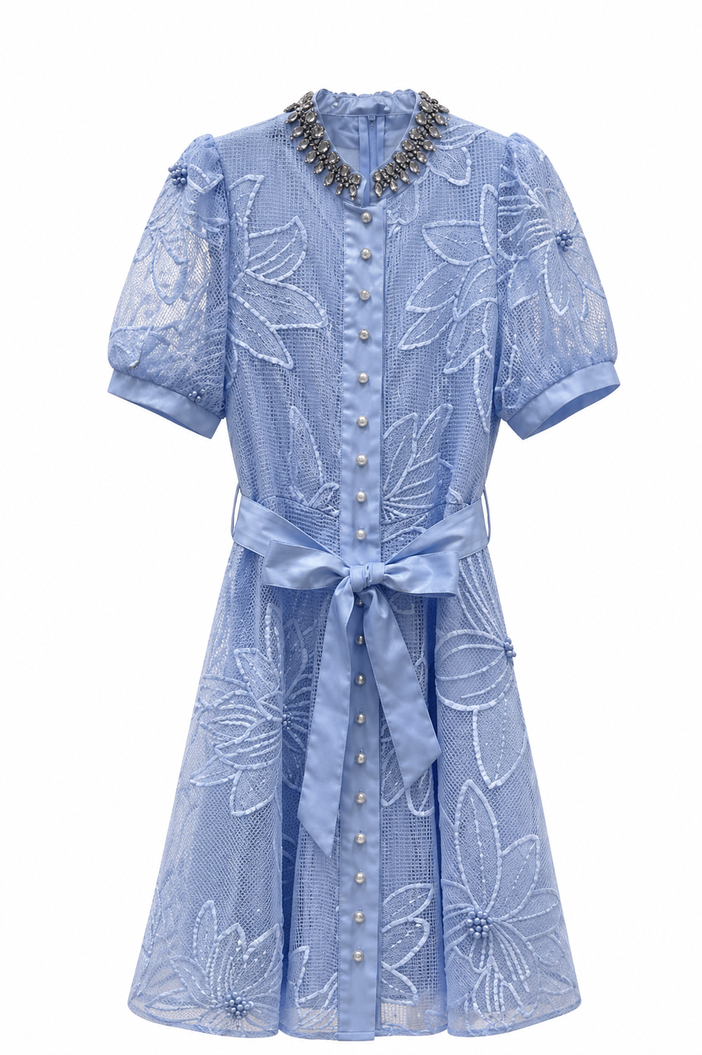 Floral Embroidered Statement Dress