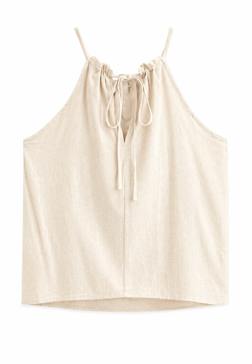 MIXED LINEN PEARL-EMBELLISHED MIDI SKIRT AND TOP SET