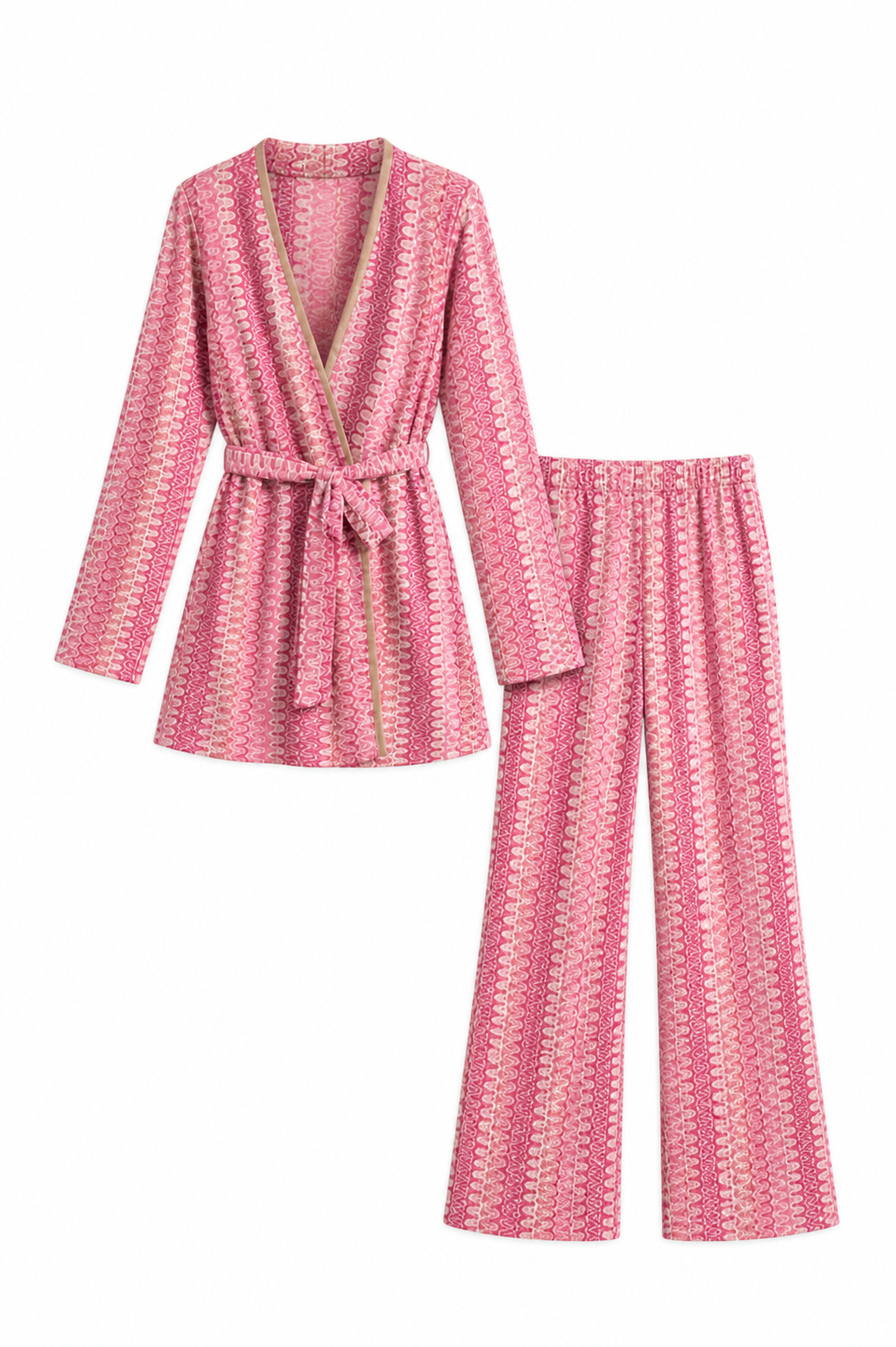 Textured Wrap Set - Top & Pants